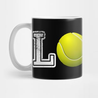 Tennis distressed ball t shirt cute dad mom love Mug